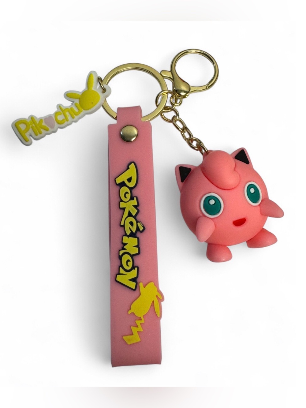 Pink Jigglypuff Keychain Wrist Strap - Kids Accessories
